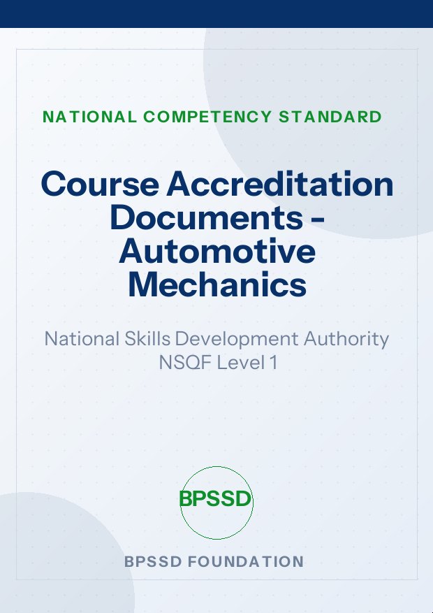 Course Accreditation Documents — Automotive Mechanics